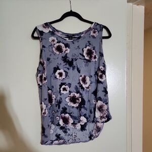 Simply Vera Vera Wang Floral Tank Top - Blue and Purple